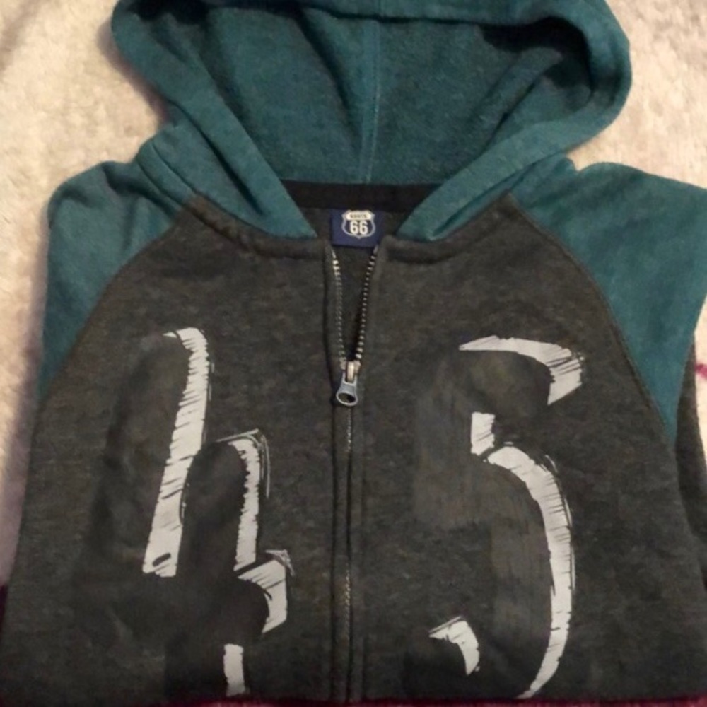 Boys Route 66 Zip-Up Hoodie